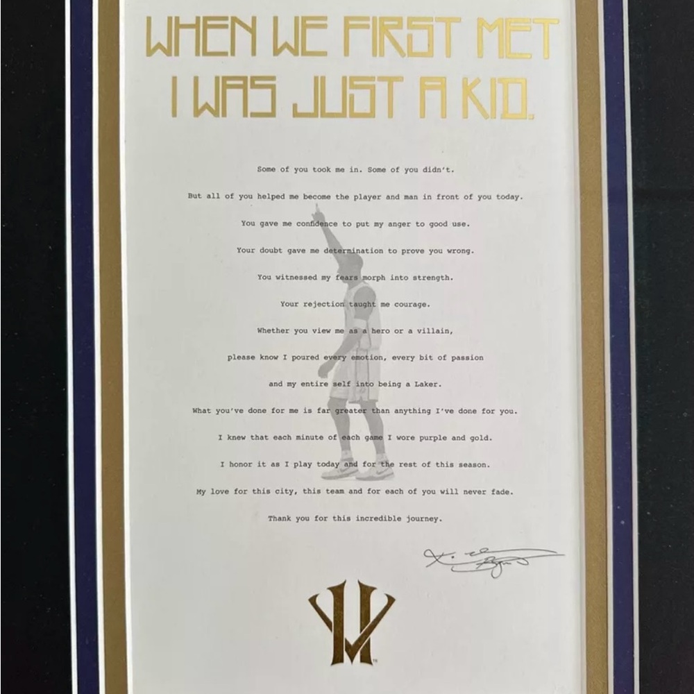 Kobe Bryant Signed Retirement Letter Envelope - Picture 3 of 8